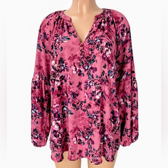 TORRID, NWT, Georgette Puff Sleeve, Peasant Blouse, Size 5X - Picture 6 of 15